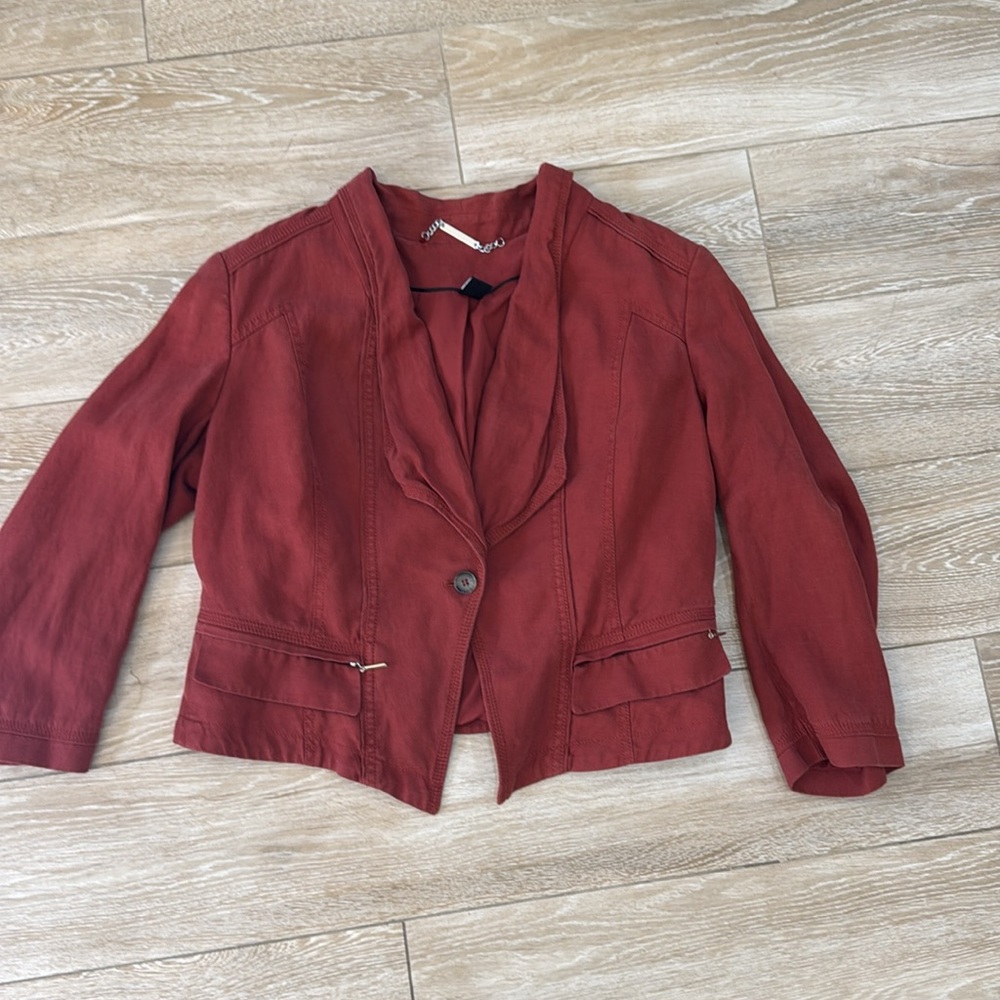 WHBM Draped Single-Button Jacket 14 - Picture 7 of 11
